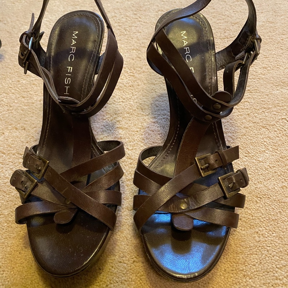 Marc Fisher Brown Sandals